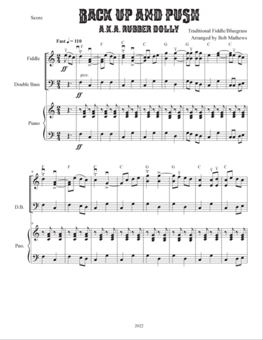 Back Up And Push for Fiddle Solo Violin scores gallery preview page 4