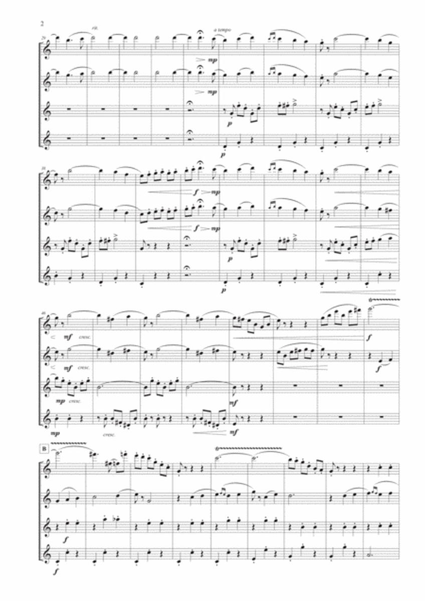 "Walzer" from Serenade Op. 48 for Flute Quartet image number null