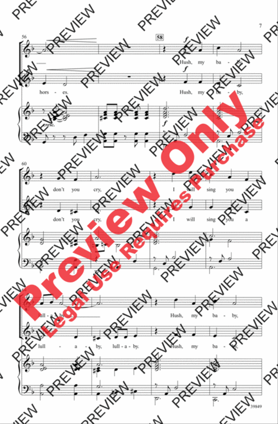 All the Pretty Little Horses 2-Part scores gallery preview page 7