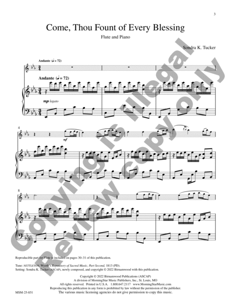 Come Thou Fount: 5 Hymn Settings for Flute and Piano