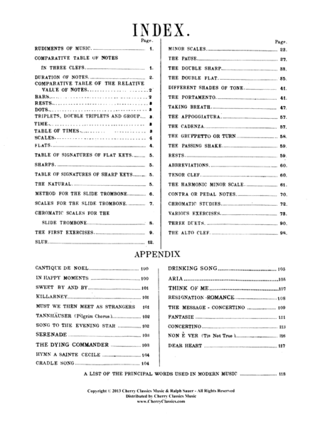 Method for Slide Trombone in B-flat