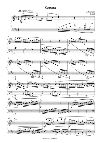 Scarlatti-Sonata in D-Major L.262 K.535(piano) image number null