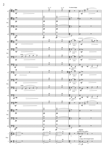 Fantasy for trombones & percussion - score