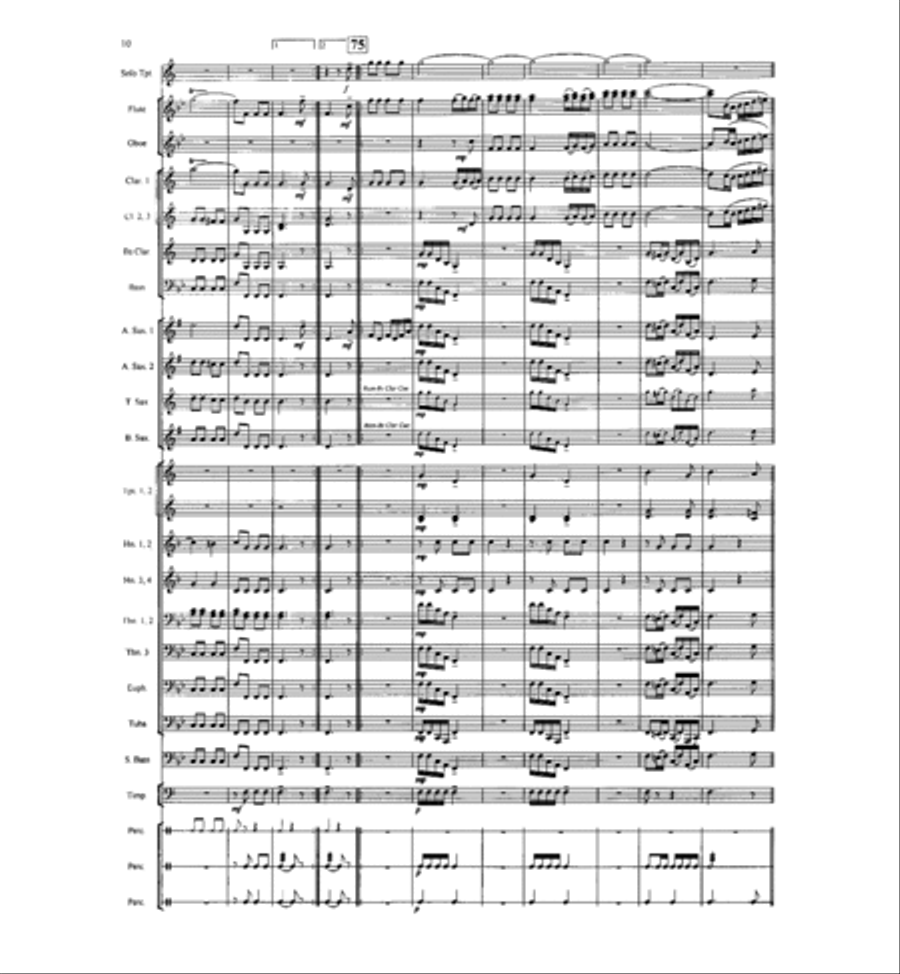 Allegro from Concerto for Trumpet Concert Band scores gallery preview page 9