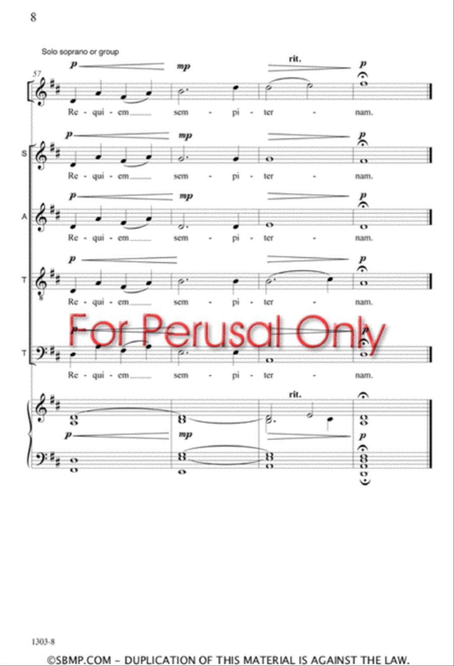 Pie Jesu Pie Jesu 4-Part scores gallery preview page 7