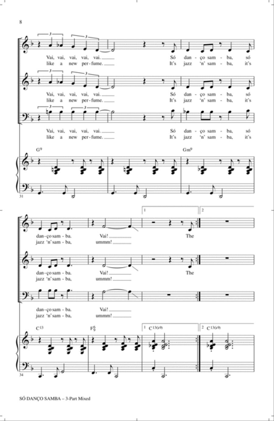 So Danco Samba (Jazz 'N' Samba) 3-Part scores gallery preview page 6