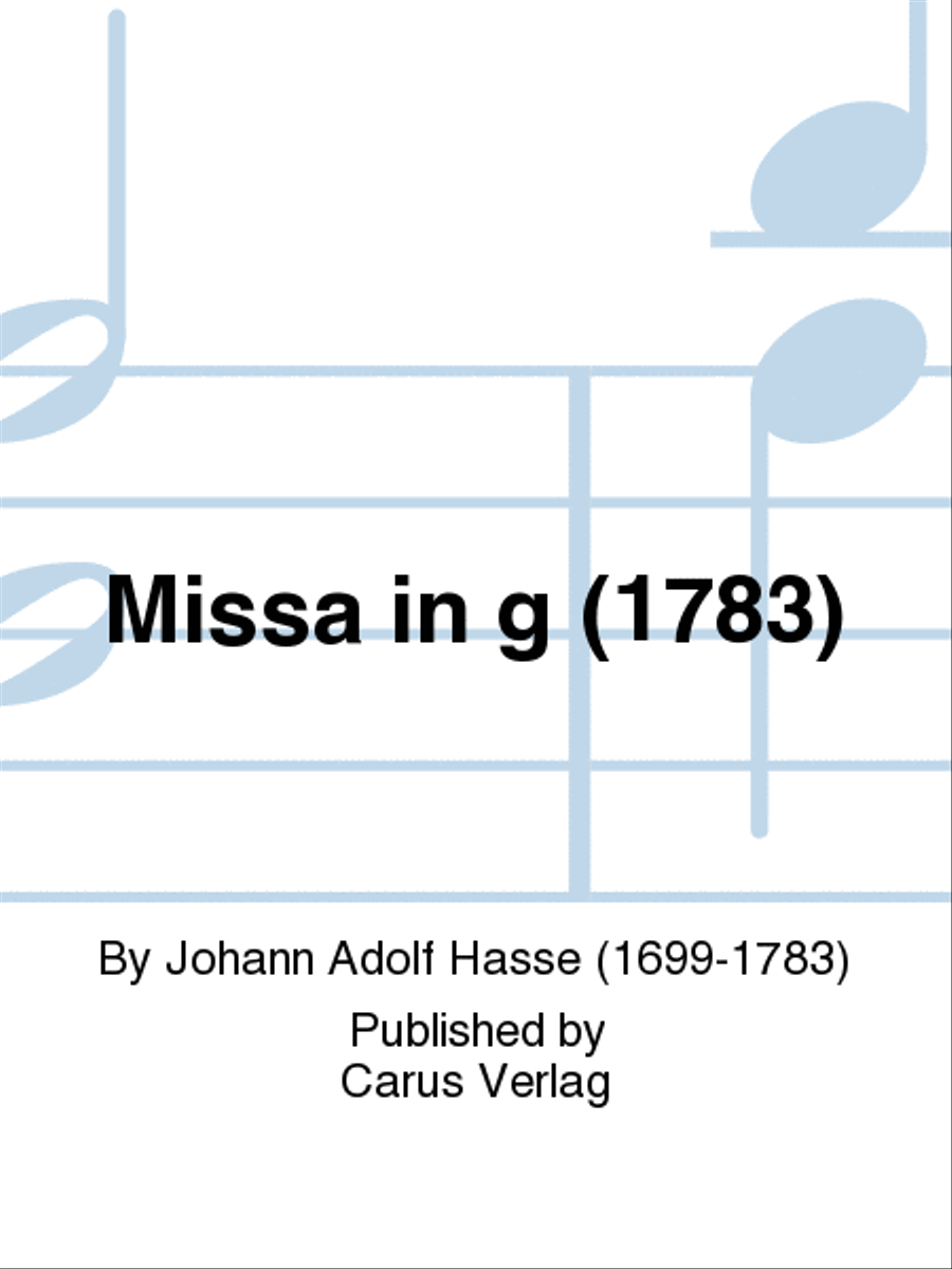Missa in g. Hasse-Werkausgabe IV/3 4-Part scores gallery preview page 1