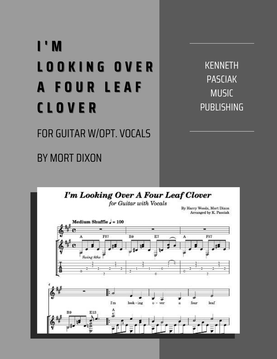 I'm Looking Over A Four Leaf Clover Acoustic Guitar scores gallery preview page 1