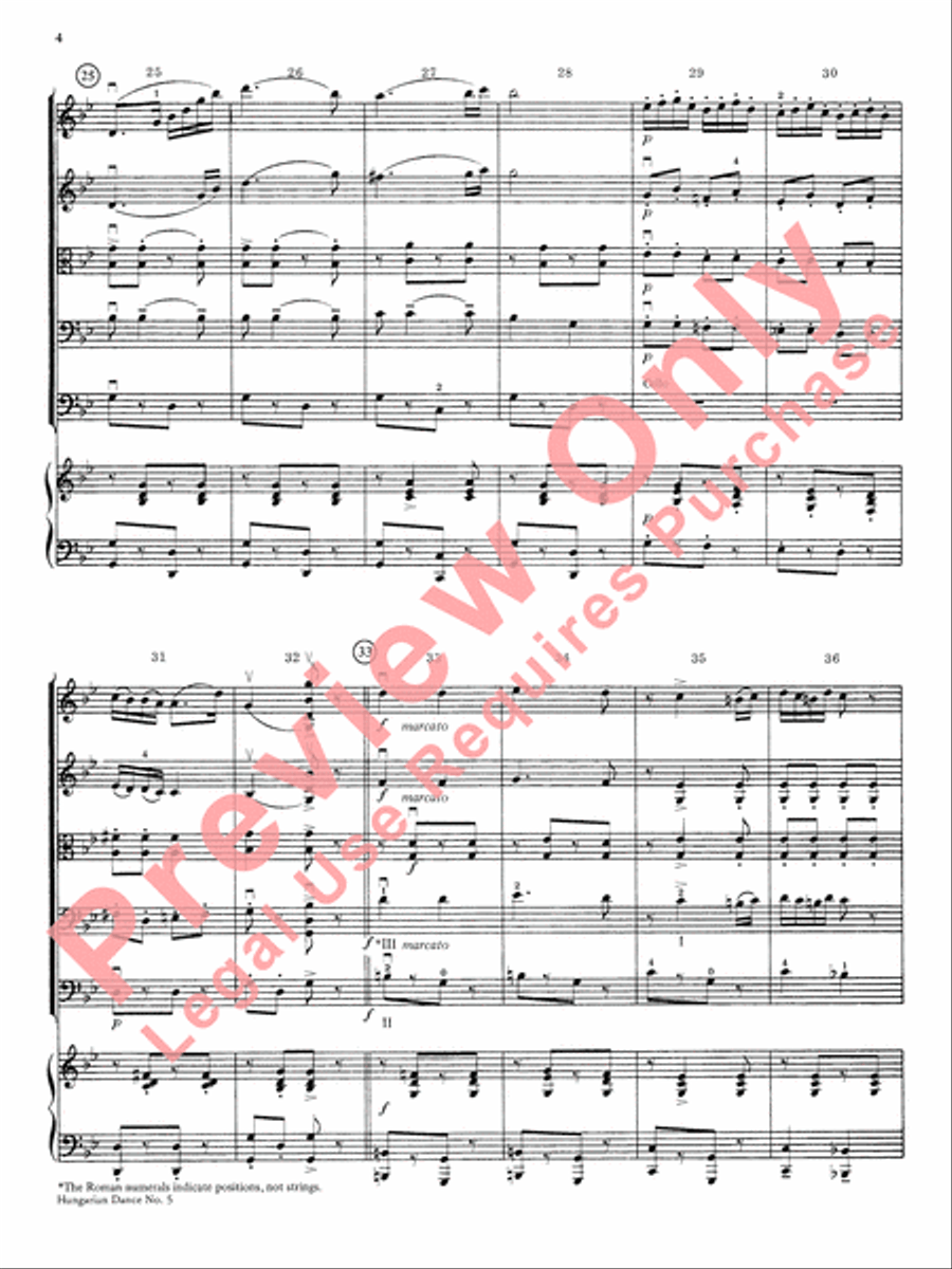 Hungarian Dance No. 5 String Orchestra scores gallery preview page 5