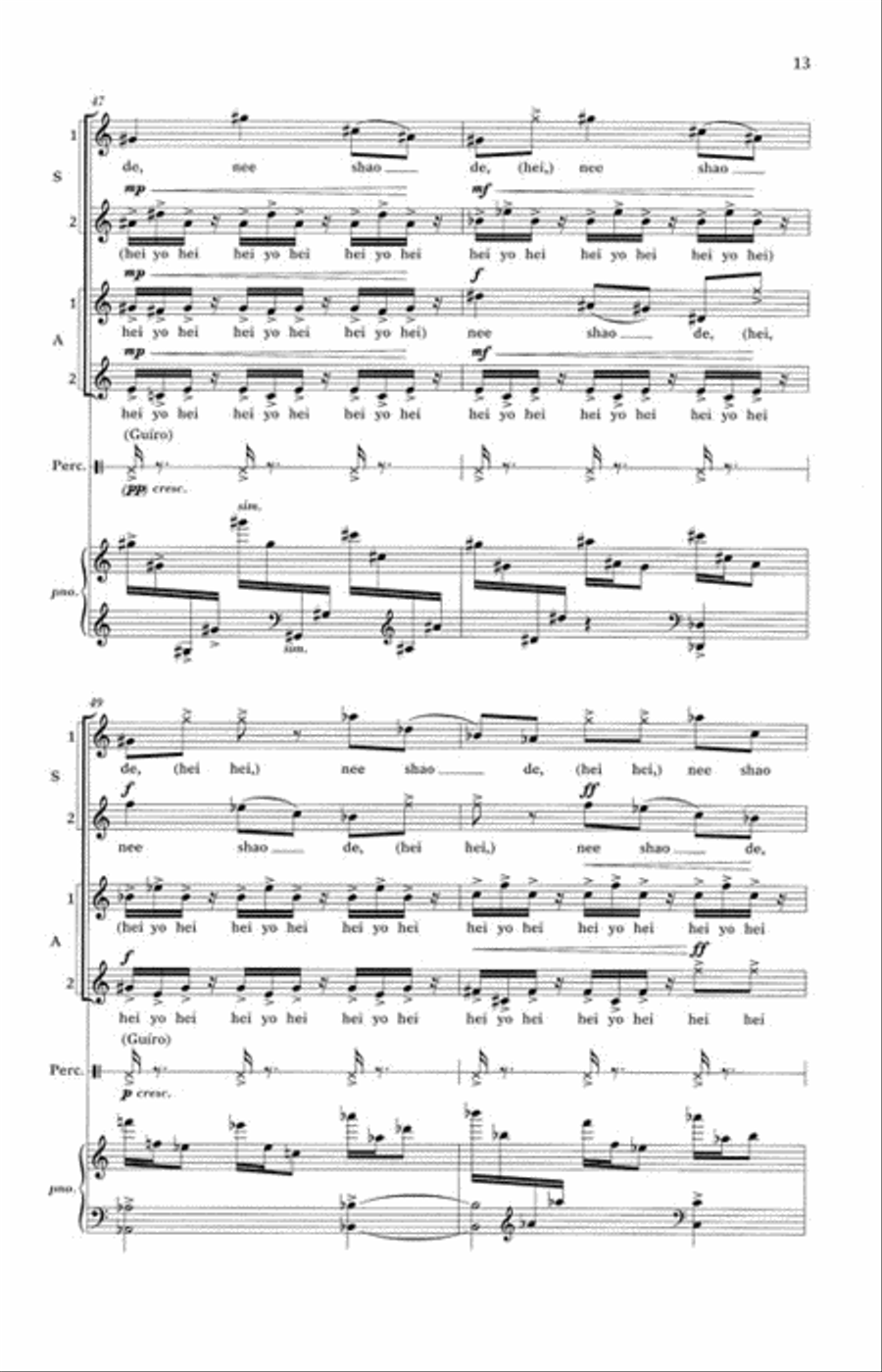 Boatmen's Song Boatmen's Song SSAA scores gallery preview page 5