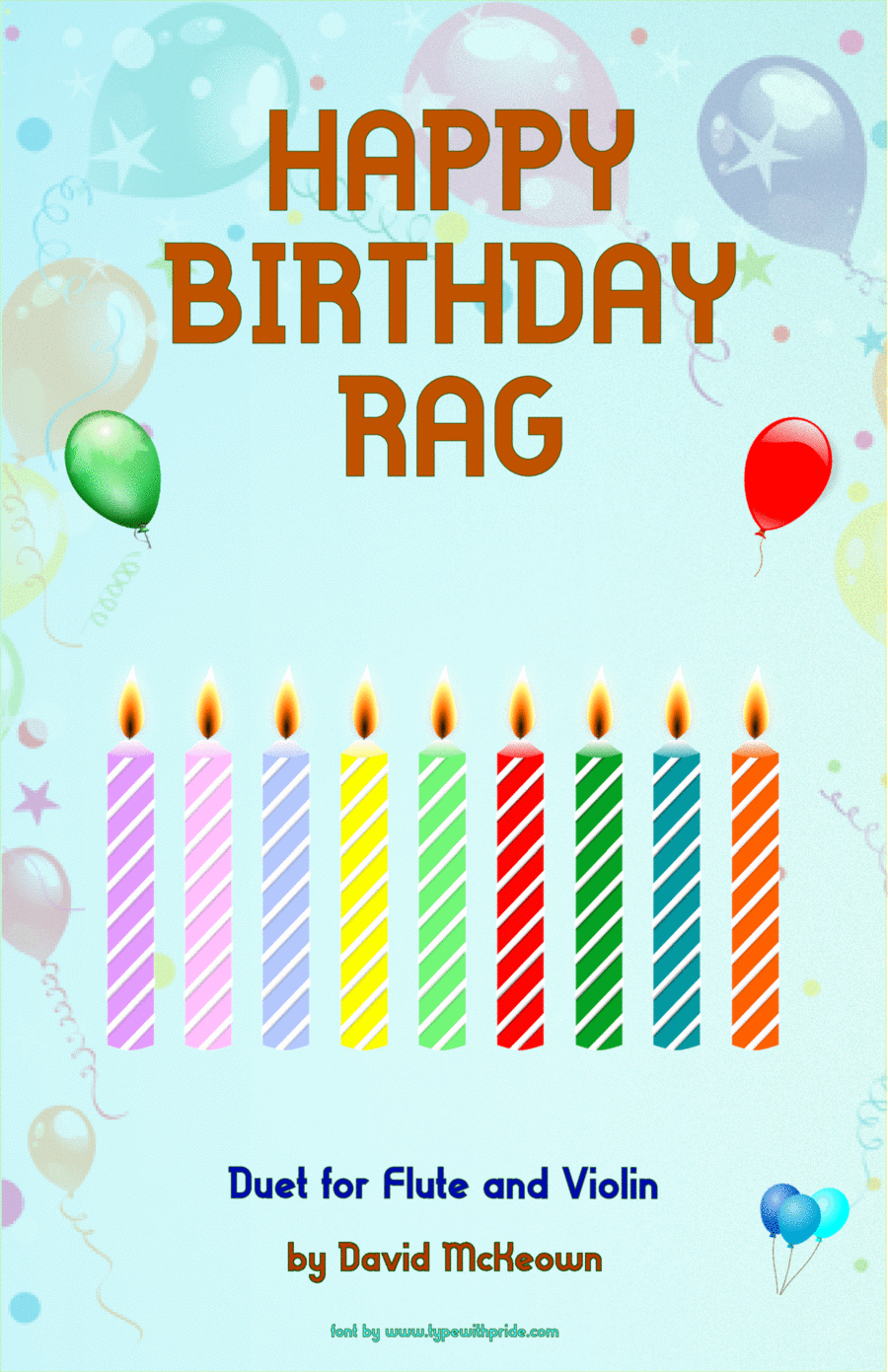 Book cover for Happy Birthday Rag, for Flute and Violin Duet