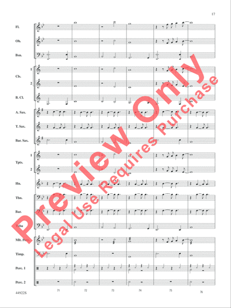 Bright Concert Band scores gallery preview page 17