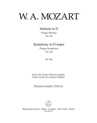 Book cover for Symphony, No. 38 D major, KV 504 'Prague Symphony'