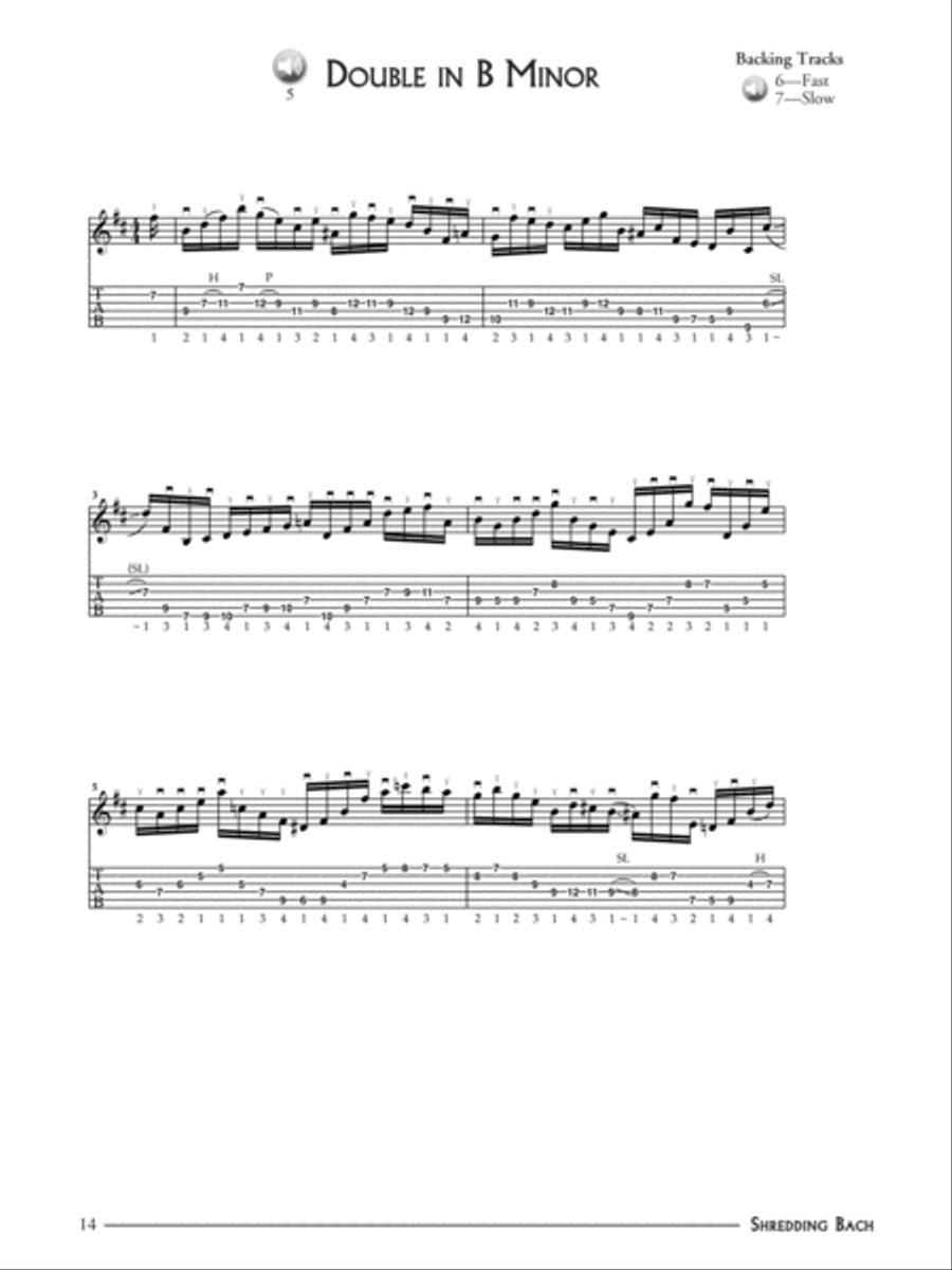 Shredding Bach Shredding Bach Electric Guitar scores gallery preview page 3