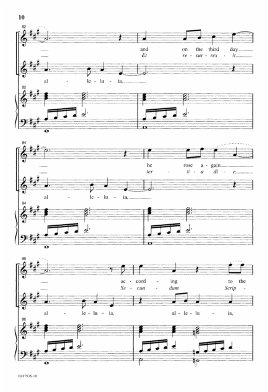 And on the Third Day, He Rose Again 4-Part scores gallery preview page 10