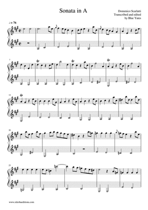 Sonata in A (Domenico Scarlatti)