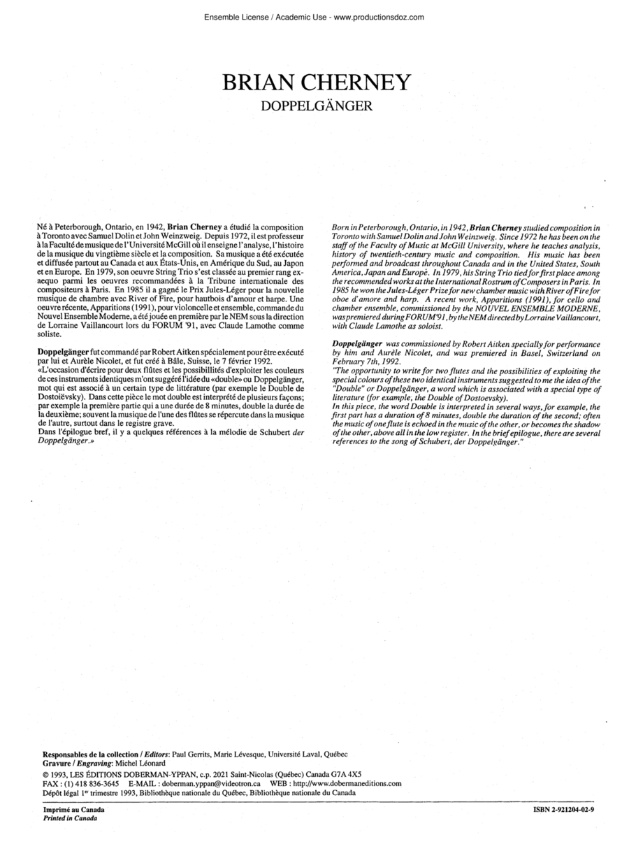 Doppelgänger Flute Duet scores gallery preview page 1
