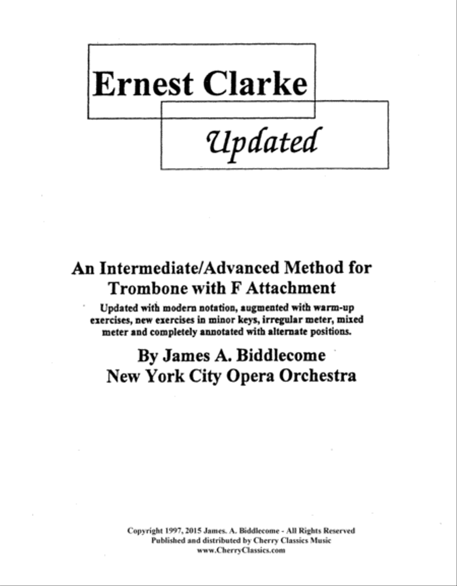 Ernest Clarke - Updated Method for Trombone with F-attachment Trombone scores gallery preview page 2