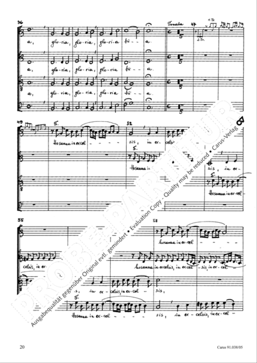 Missa Salvatoris 4-Part scores gallery preview page 21