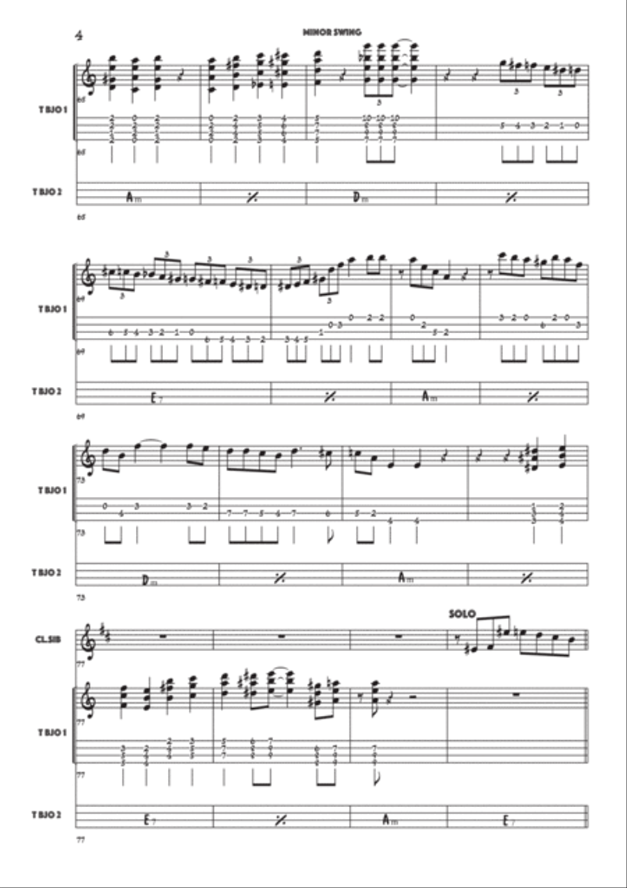 Minor Swing Woodwind Duet scores gallery preview page 4