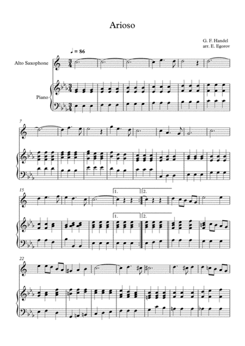 Arioso, George Frideric Handel, For Alto Saxophone & Piano image number null