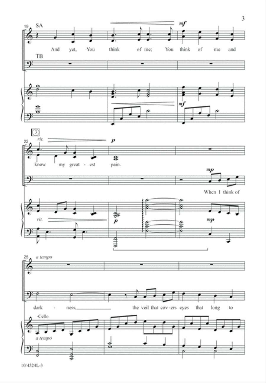 You Think of Me You Think of Me 4-Part scores gallery preview page 4