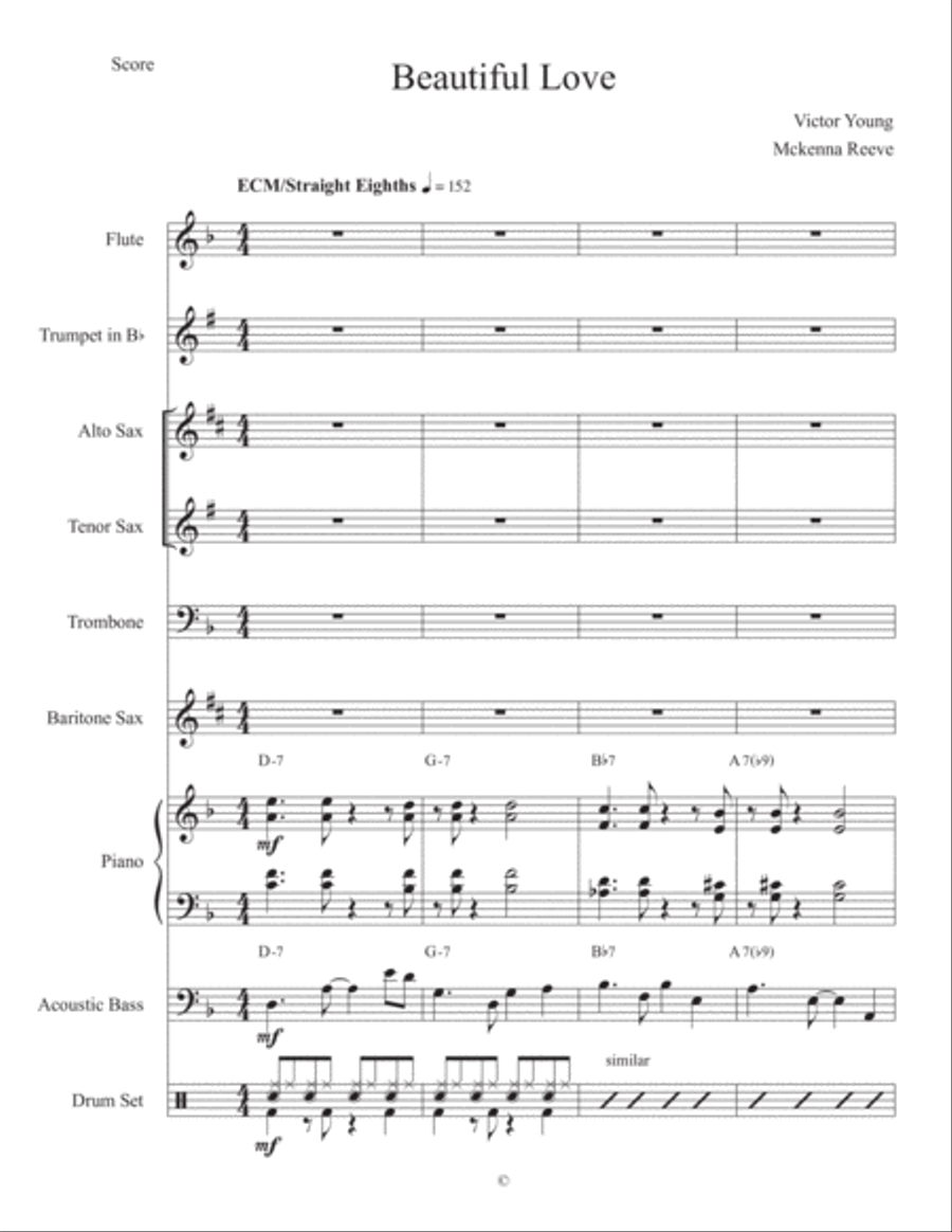 Beautiful Love Beautiful Love Large Ensemble scores gallery preview page 1
