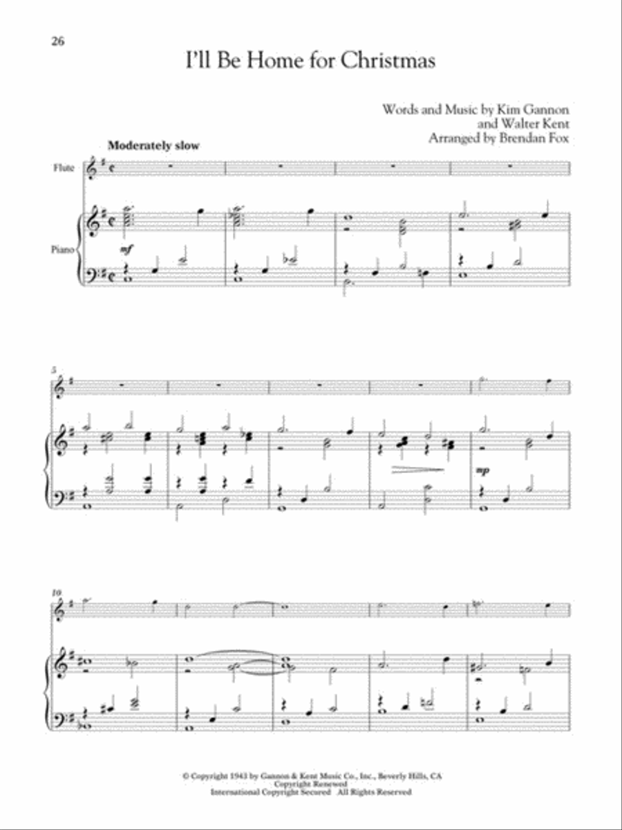Christmas Songs for Classical Players – Flute and Piano Flute Solo scores gallery preview page 3