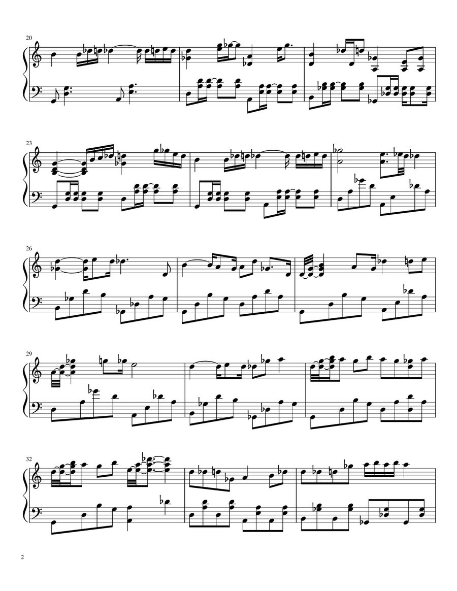 Canon Rock Piano Piano Solo scores gallery preview page 2