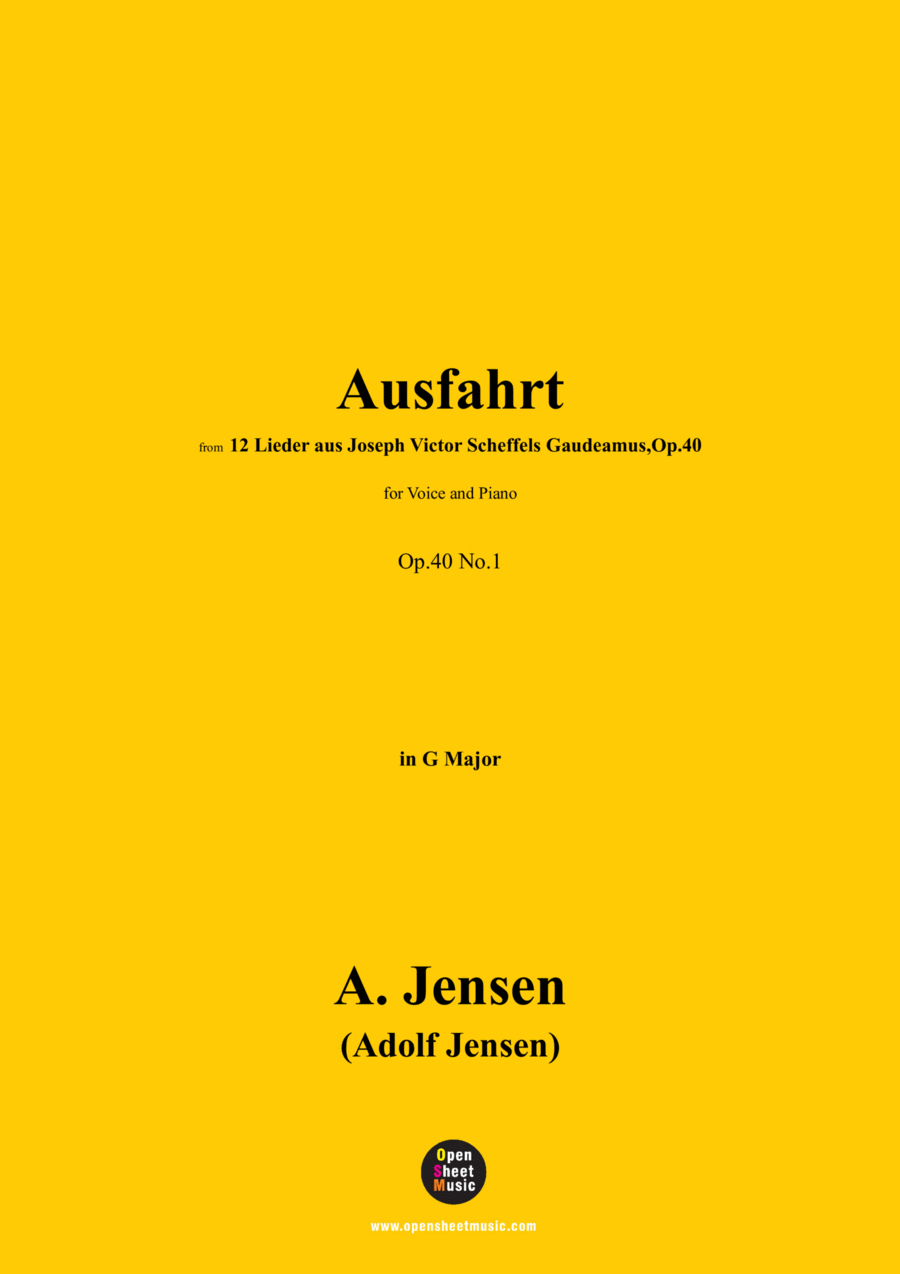 A. Jensen-Ausfahrt,in G Major,Op.40 No.1 Voice scores gallery preview page 1