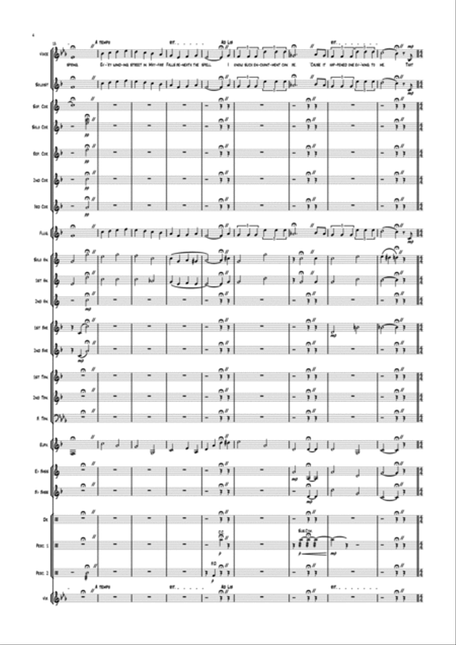 A Nightingale Sang In Berkeley Square Brass Band scores gallery preview page 4