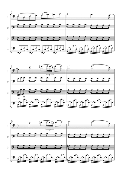 Fun Cello Quartet Book Vol. 1 (COMPLETE PARTS + FULL SCORE)