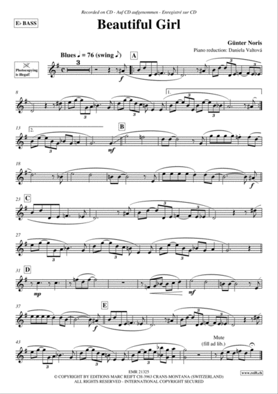 Beautiful Girl Piano Accompaniment scores gallery preview page 3