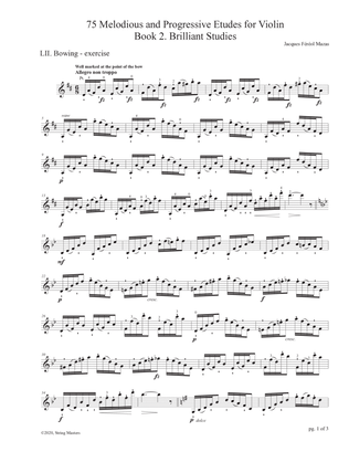 Mazas 75 Melodious & Progressive Etudes for Violin Book 2, No. 52