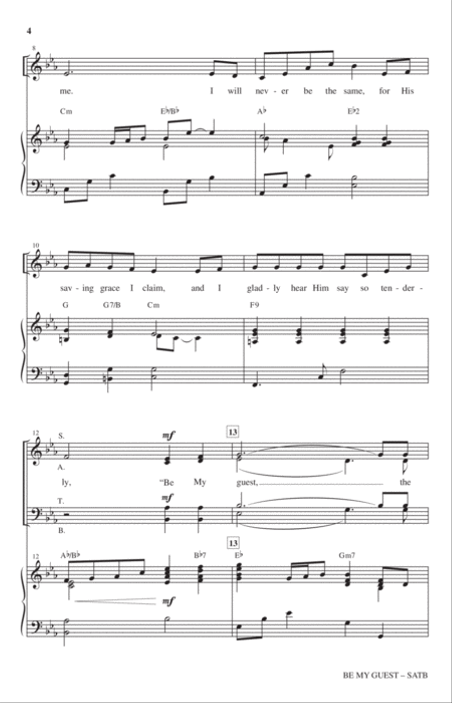 Be My Guest Be My Guest 4-Part scores gallery preview page 2