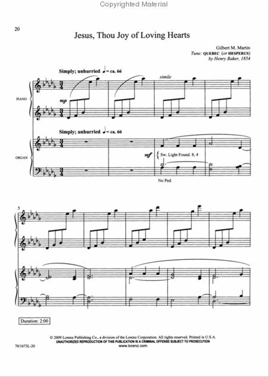 The Lord's Supper Organ scores gallery preview page 4