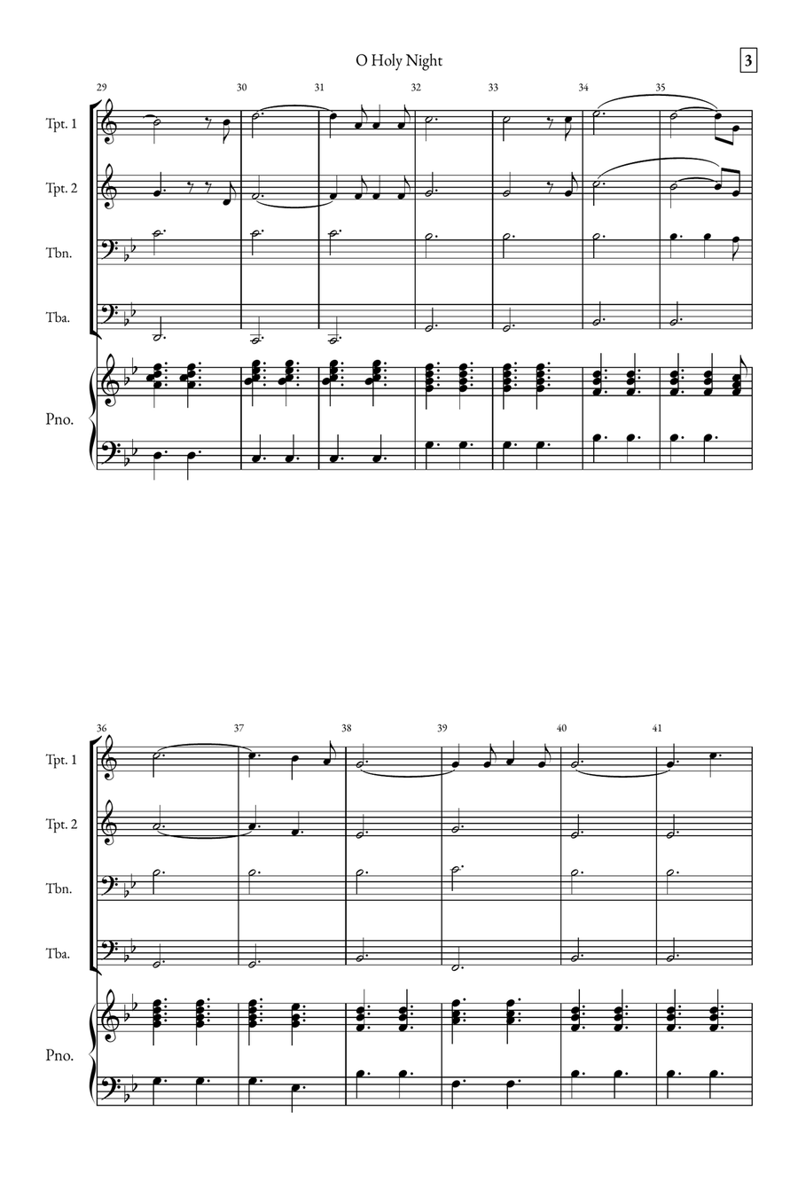 O Holy Night Small Ensemble scores gallery preview page 3
