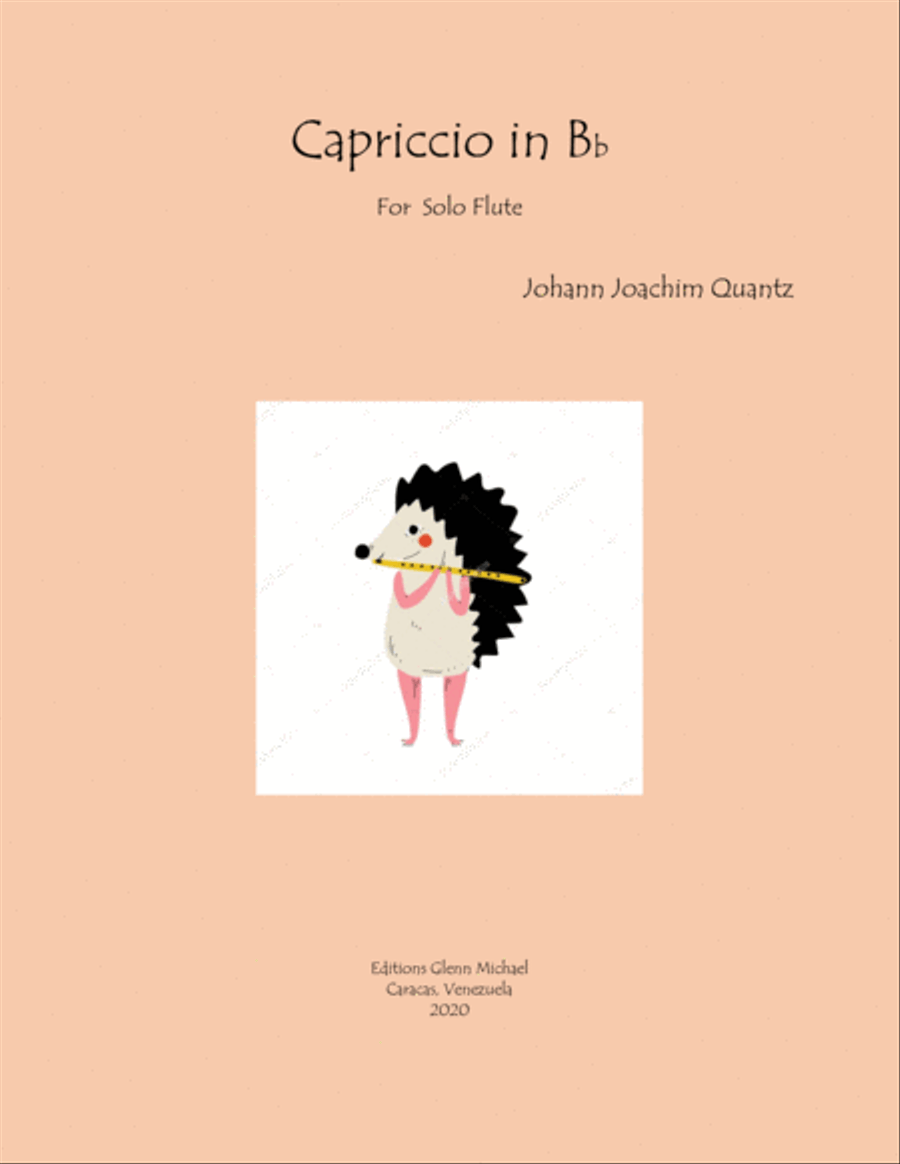 Quantz Capriccio in Bb for solo flute Flute Solo scores gallery preview page 1