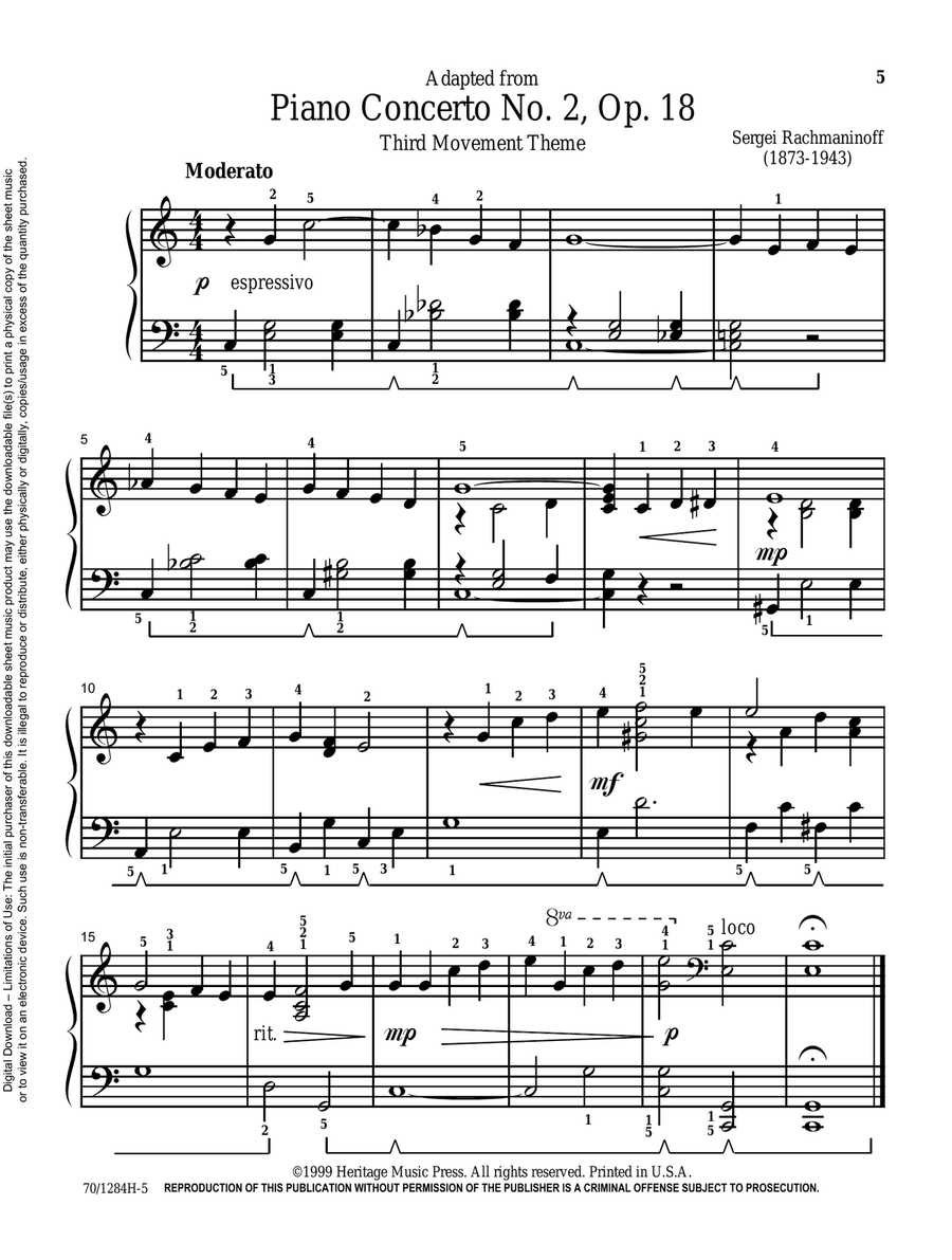 Mastering Melodies: Favorite Concertos Piano Solo scores gallery preview page 5