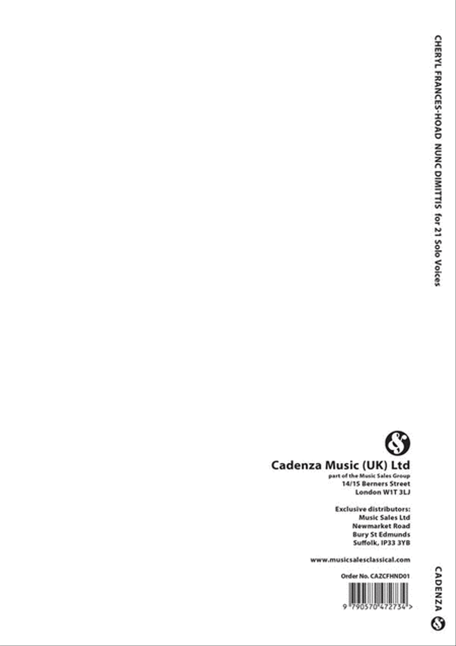 Nunc Dimittis 4-Part scores gallery preview page 2