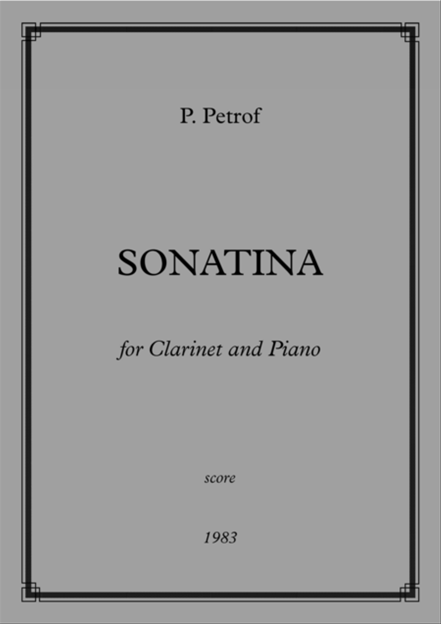 SONATINA for Clarinet and Piano Clarinet Solo scores gallery preview page 6
