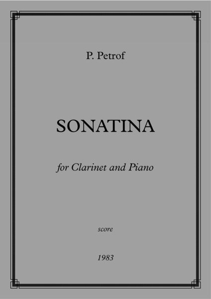 SONATINA for Clarinet and Piano image number null