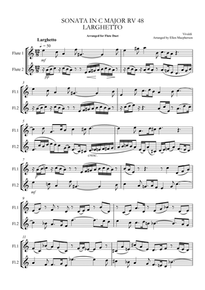 VIVALDI Flute Duet - from Sonata in C Major, Larghetto RV 48