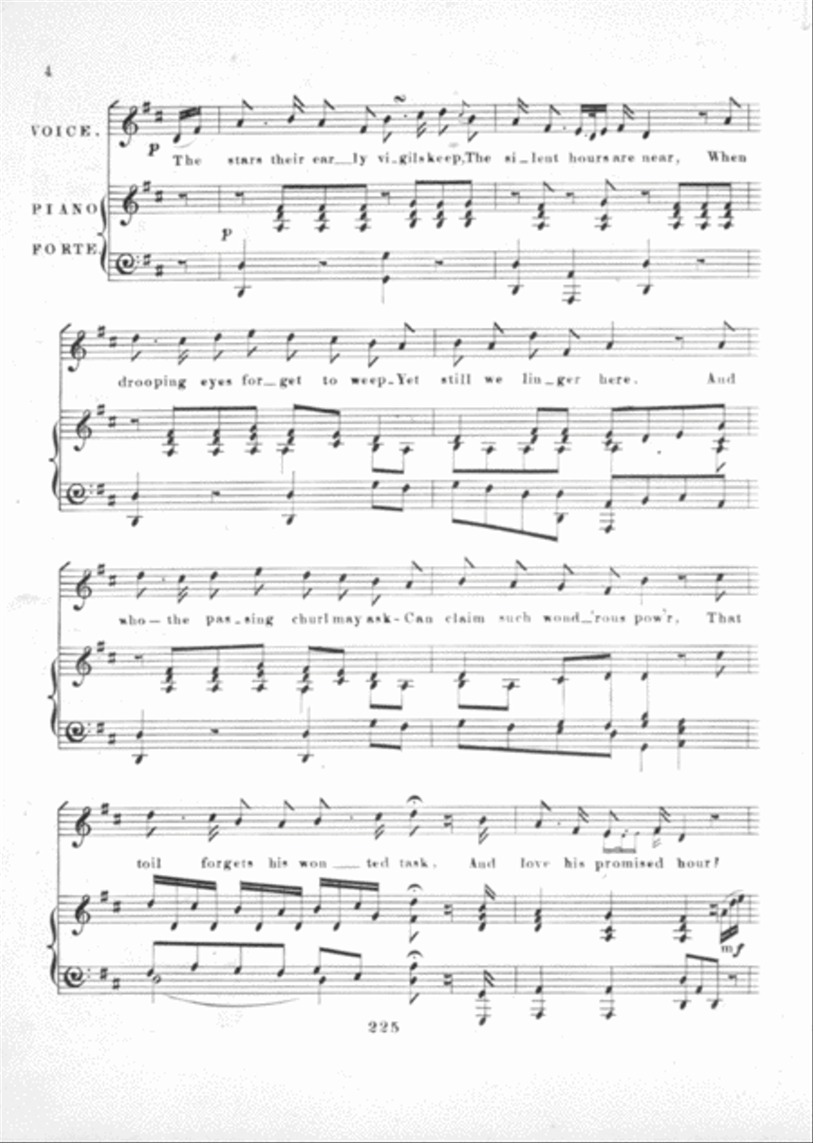 The Stars Their Early Vigils Keep. Song Voice scores gallery preview page 3