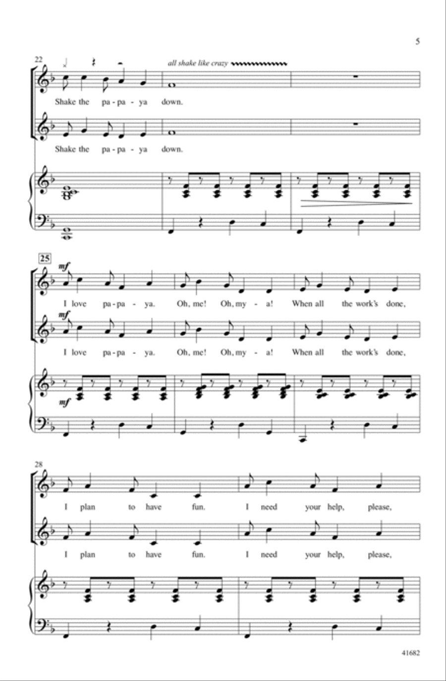 The Papaya Song Choir scores gallery preview page 4