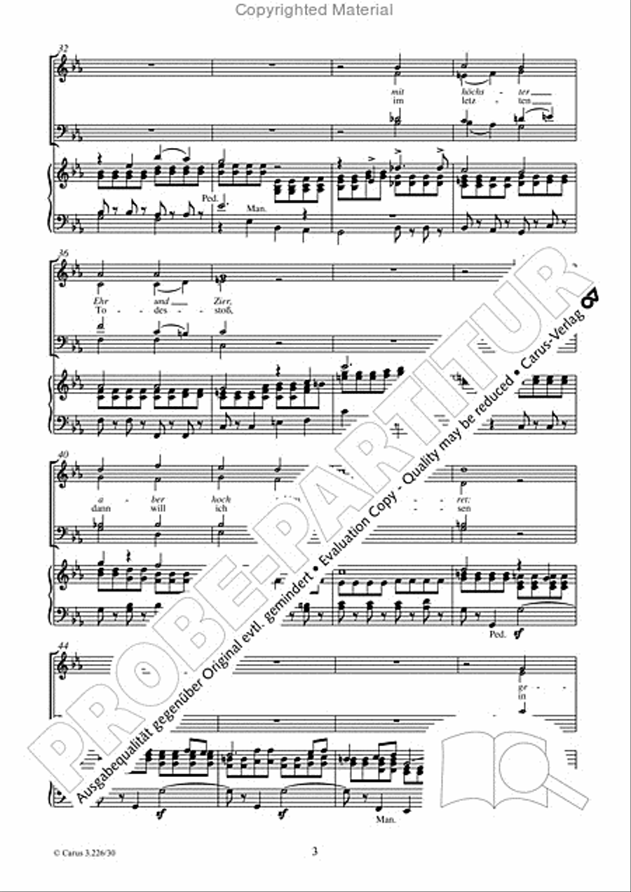 O sacred head, sore wounded (O Haupt voll Blut und Wunden) 4-Part scores gallery preview page 4