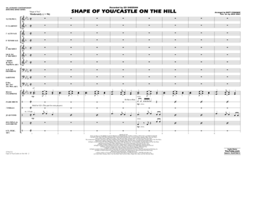 Shape Of You/Castle On The Hill - Conductor Score (Full Score)
