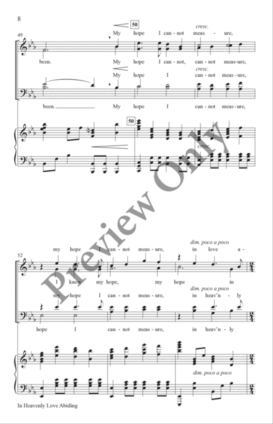 In Heavenly Love Abiding 4-Part scores gallery preview page 7