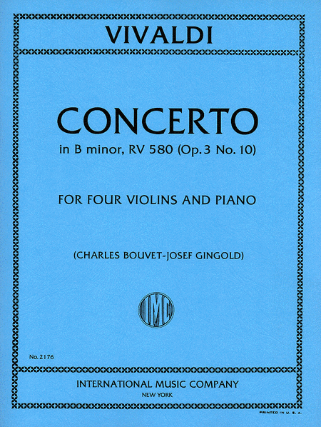 Concerto in B minor, RV 580 (Op. 3, No. 10) (BOUVET-GINGOLD)