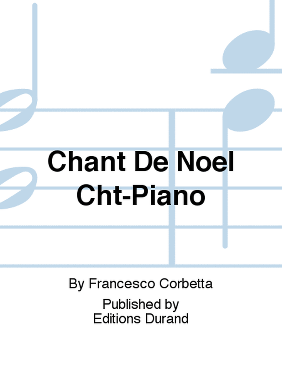 Chant De Noel Cht-Piano